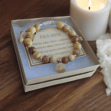 Pulsera de Palo Santo y San Benito Protector