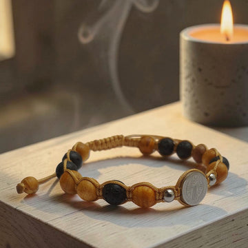 Tu pulsera de calma y protección: Palo Santo - San Benito - Volcánica