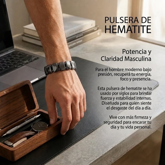 Pulsera de Hematita Magnética para Hombre | Protección y Vitalidad