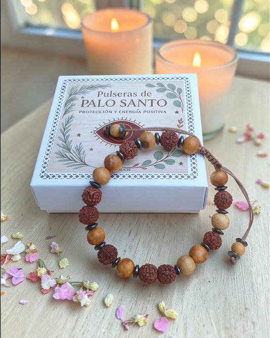 Equilibrio y Protección: Palo Santo, Rudraksha y Hematita "Volver al Eje"