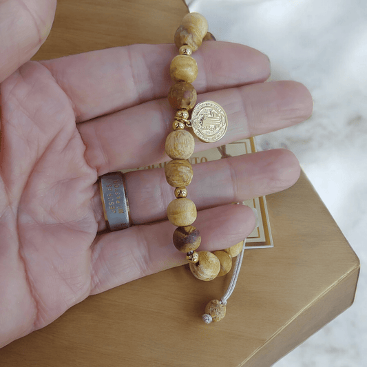 Pulsera de Palo Santo y San Benito Protector